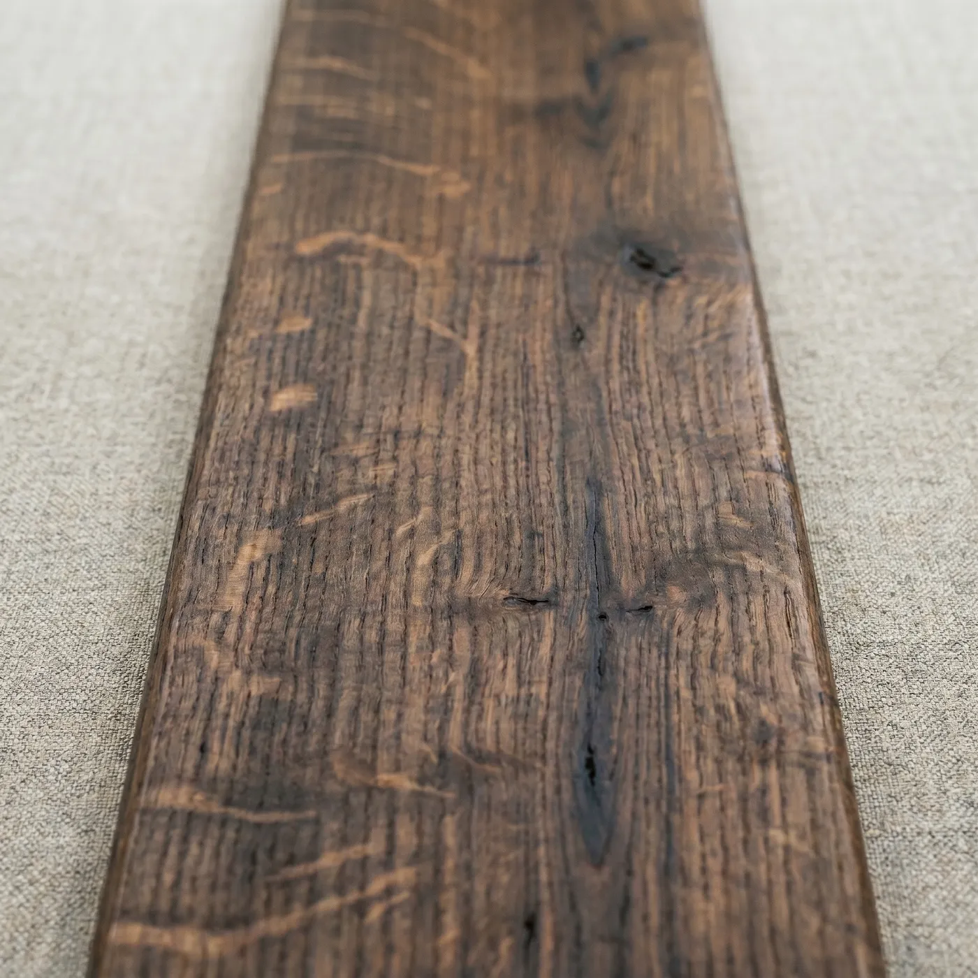 Smoked oak finish — soft shadow